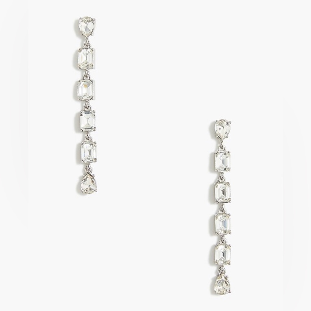 J. CREW Gorgeous Crystal Drop Statement Earrings.